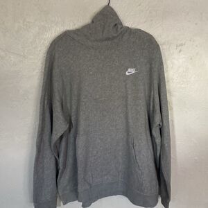 Men’s Nike pullover hoodie. Kangaroo pouch pocket. White. 2XL Cowl neck